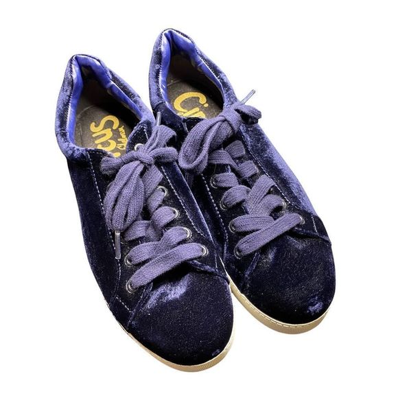 Circus by Sam Edelman Caprice Navy Velvet Lace-Up Sneakers | Size 8 - Picture 4 of 7